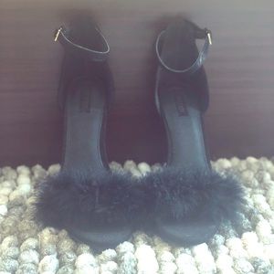 Furry heels from Forever 21